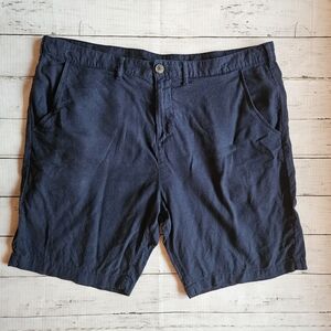 Jachs New York Navy‎ Linen Blend Shorts Size 38